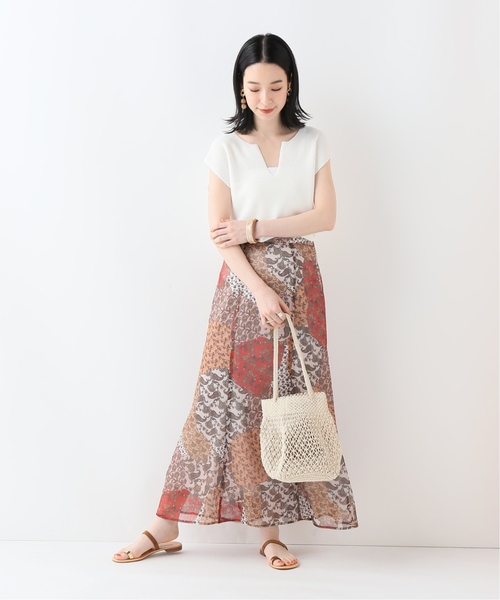 SLOBE IENA（スローブイエナ）の「DEVAUXプリントロングスカート◆（スカート・レディース・レッド/ブルー・36/38/40）」の7枚目の写真