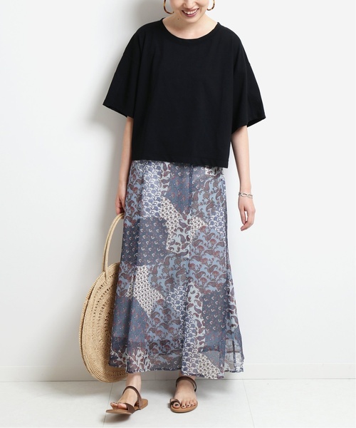 SLOBE IENA（スローブイエナ）の「DEVAUXプリントロングスカート◆（スカート・レディース・レッド/ブルー・36/38/40）」の13枚目の写真