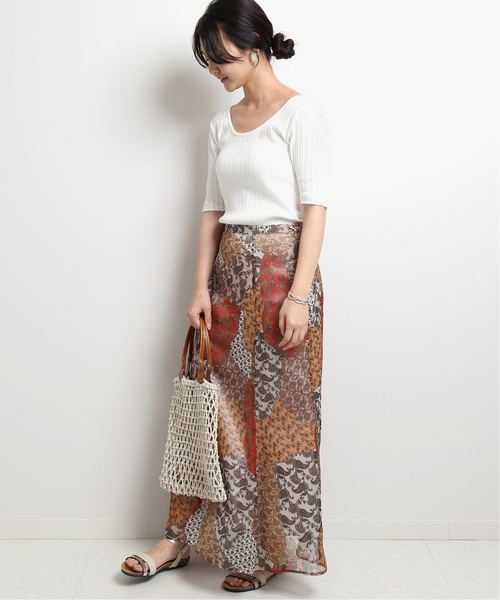 SLOBE IENA（スローブイエナ）の「DEVAUXプリントロングスカート◆（スカート・レディース・レッド/ブルー・36/38/40）」の21枚目の写真