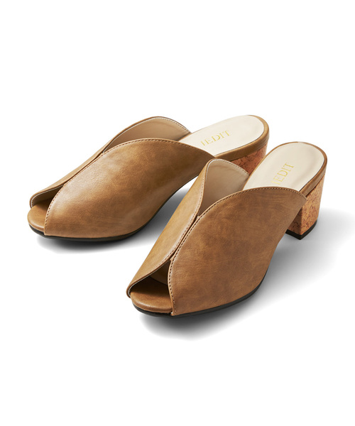 IEDIT（イディット）の「ＩＥＤＩＴ　洗練カッティングミュール（サンダル・レディース・ブラック/ベージュ・1/2/4/6/3/5）」の7枚目の写真