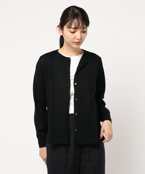 mizuiroind（ミズイロインド）の「クルーネックカーディガン（カーディガン/ボレロ・レディース・チャコールグレー/ブラック/ベージュ・FREE）」の3枚目の写真