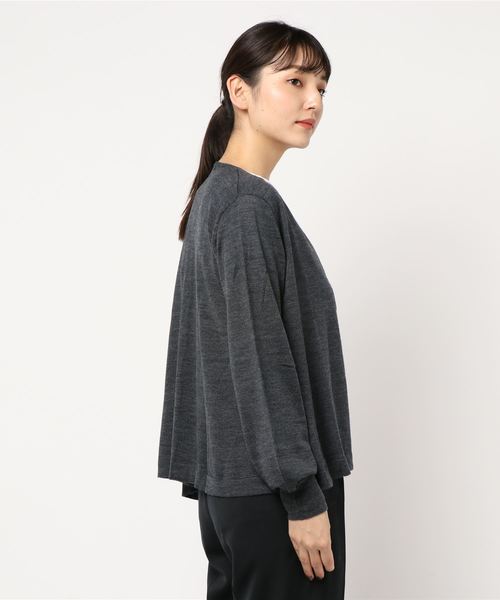 mizuiroind（ミズイロインド）の「クルーネックカーディガン（カーディガン/ボレロ・レディース・チャコールグレー/ブラック/ベージュ・FREE）」の4枚目の写真