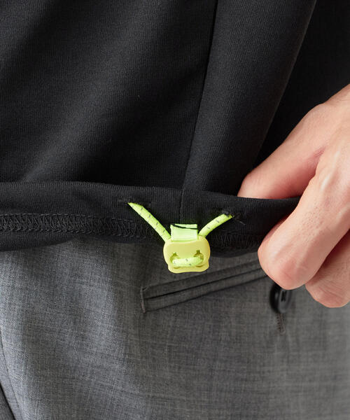 green label relaxing(グリーンレーベルリラクシング)の「MC ○ACT-DRY ヘムコードクルー SS Tシャツ <機能性生地 / 吸水速乾>(Tシャツ/カットソー・メンズ・ブラック/グレー/ホワイト・X-LARGE/SMALL/X-SMALL/MEDIUM/LARGE/XX-LARGE)」の6枚目の写真