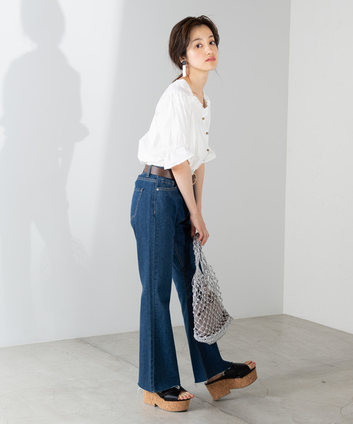 WEGO（ウィゴー）の「WEGO/フリルハートネックブラウス（シャツ/ブラウス・レディース・ホワイト・FREE）」の6枚目の写真