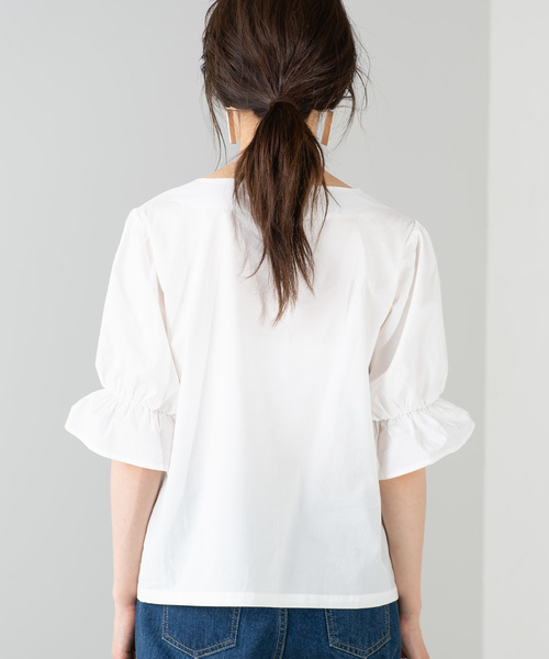 WEGO（ウィゴー）の「WEGO/フリルハートネックブラウス（シャツ/ブラウス・レディース・ホワイト・FREE）」の9枚目の写真