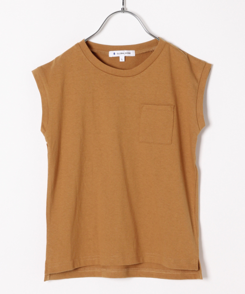 GLOBAL WORK(グローバルワーク)の「【キッズ】ノースリカットプルオーバー/840075(Tシャツ/カットソー・キッズ・ホワイト/ブラック/ベージュ・LARGE/MEDIUM/SMALL/X-LARGE/XX-LARGE)」の3枚目の写真