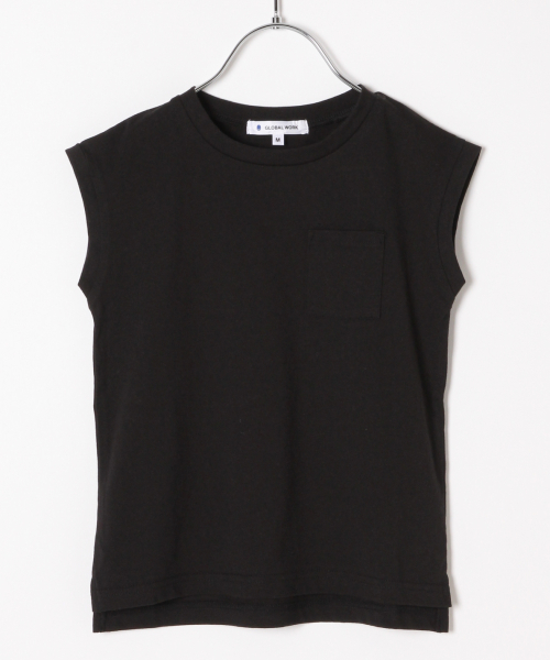 GLOBAL WORK(グローバルワーク)の「【キッズ】ノースリカットプルオーバー/840075(Tシャツ/カットソー・キッズ・ホワイト/ブラック/ベージュ・LARGE/MEDIUM/SMALL/X-LARGE/XX-LARGE)」の1枚目の写真