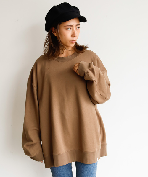 Auntie Rosa Holiday(アンティローザホリデー)の「【Holiday】カラークルールーズスウェット(スウェット)」|ブラウン