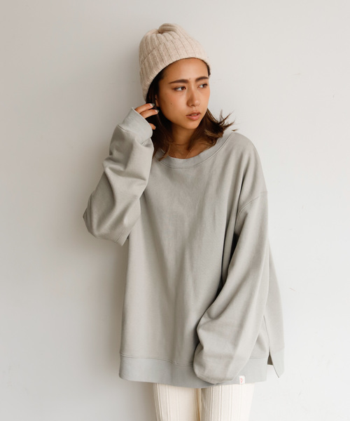 Auntie Rosa Holiday(アンティローザホリデー)の「【Holiday】カラークルールーズスウェット(スウェット)」|グレー