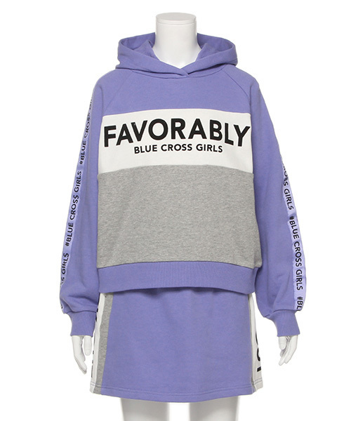 BLUE CROSS girls（ブルークロスガールズ）の「配色長袖パーカー  