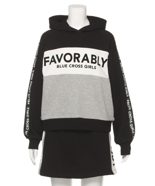 BLUE CROSS girls（ブルークロスガールズ）の「配色長袖パーカー  