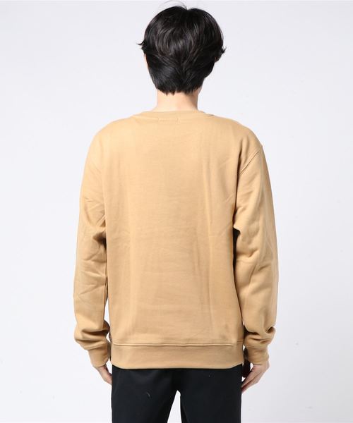 WEGO（ウィゴー）の「WEGO/カレッジプリントプルオーバー（スウェット・メンズ・ピンク/ベージュ・SMALL/MEDIUM/LARGE）」の4枚目の写真