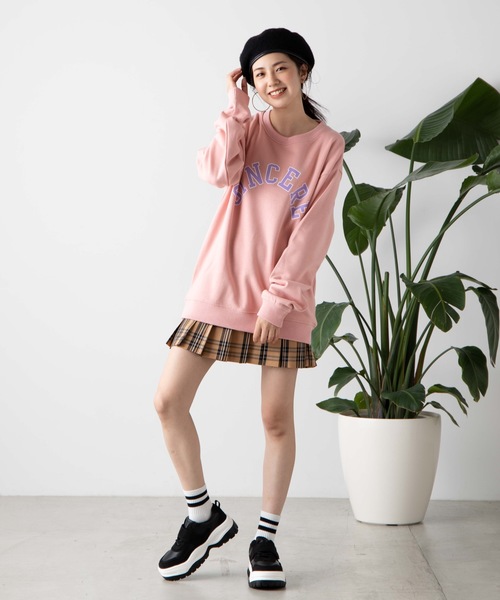 WEGO（ウィゴー）の「WEGO/カレッジプリントプルオーバー（スウェット・メンズ・ピンク/ベージュ・SMALL/MEDIUM/LARGE）」の15枚目の写真