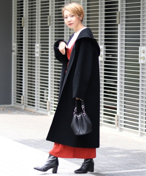 JOINT WORKS（ジョイントワークス）の「ダブルビーバーフードコート◆（その他アウター・レディース・ブラック/ベージュ・FREE）」の3枚目の写真