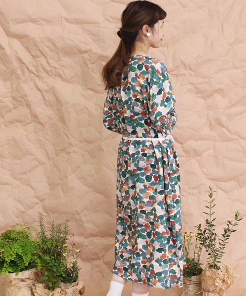 Cdc Chambre Charme シャンブルドゥシャーム のファッション De Otsukiyumiコラボ 石ころドットプリントワンピース ワンピース ワンピース Chambre De