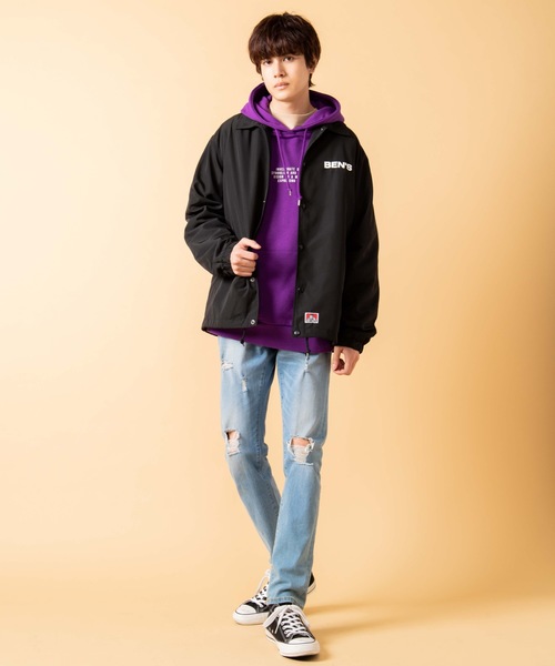 BEN DAVIS(ベンデイビス)の「WEGO/BEN DAVISロゴコーチジャケット(ブルゾン・メンズ・ブラック・LARGE/MEDIUM)」の13枚目の写真