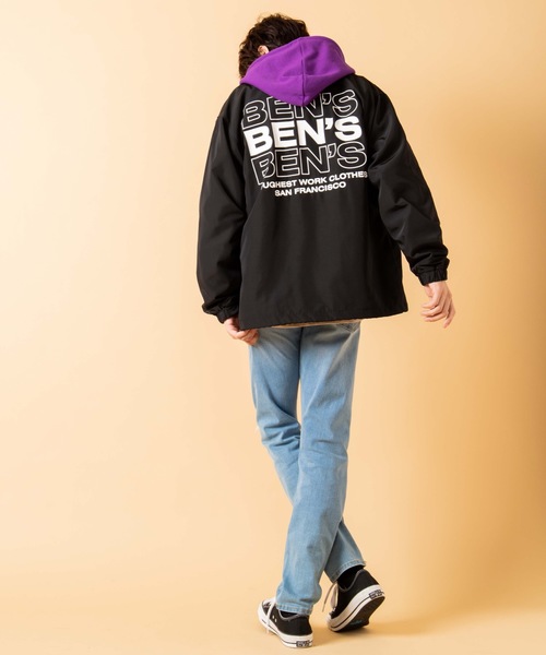 BEN DAVIS(ベンデイビス)の「WEGO/BEN DAVISロゴコーチジャケット(ブルゾン・メンズ・ブラック・LARGE/MEDIUM)」の12枚目の写真