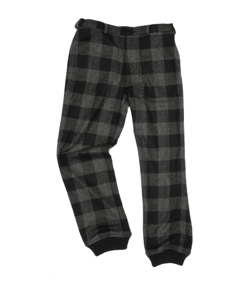 BEAMS BOY（ビームスボーイ）の「BEAMS BOY / チェック ウール リブパンツ（その他パンツ・レディース・ブラック/ネイビー・1/0）」の12枚目の写真