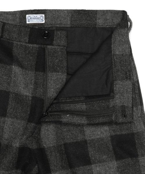 BEAMS BOY（ビームスボーイ）の「BEAMS BOY / チェック ウール リブパンツ（その他パンツ・レディース・ブラック/ネイビー・1/0）」の14枚目の写真