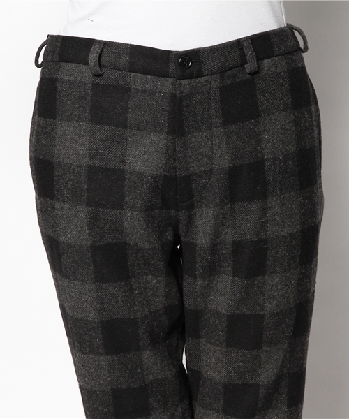 BEAMS BOY（ビームスボーイ）の「BEAMS BOY / チェック ウール リブパンツ（その他パンツ・レディース・ブラック/ネイビー・1/0）」の5枚目の写真