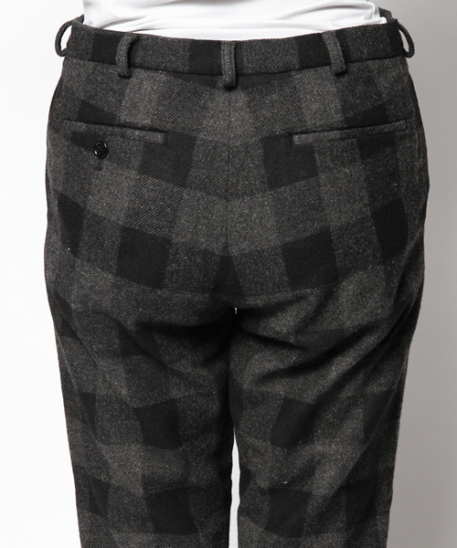 BEAMS BOY（ビームスボーイ）の「BEAMS BOY / チェック ウール リブパンツ（その他パンツ・レディース・ブラック/ネイビー・1/0）」の6枚目の写真