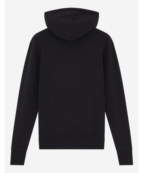メゾンキツネ ダブルフォックス ブラックパーカー 黒 XS セール】BOLD FOX HEAD PATCH COMFORT ZIPPED HOODIE（パーカー