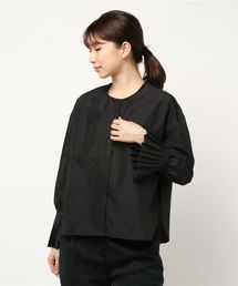 ブロード袖プリーツブラウス