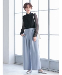 fifth | 【星玲奈プロデュース】ベルト付カラータックワイドパンツ(その他パンツ)