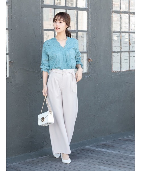 fifth(フィフス)の「ベルト付カラータックワイドパンツ(その他パンツ・レディース・ホワイト/ベージュ/ブルー・MEDIUM)」の15枚目の写真