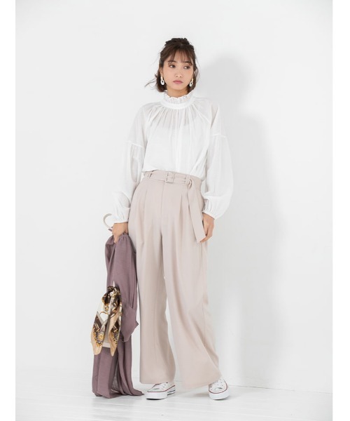 fifth(フィフス)の「ベルト付カラータックワイドパンツ(その他パンツ・レディース・ホワイト/ベージュ/ブルー・MEDIUM)」の20枚目の写真