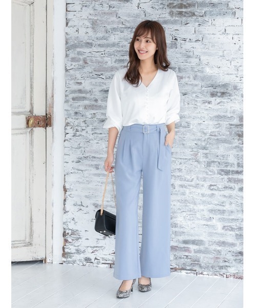 fifth(フィフス)の「ベルト付カラータックワイドパンツ(その他パンツ・レディース・ホワイト/ベージュ/ブルー・MEDIUM)」の22枚目の写真