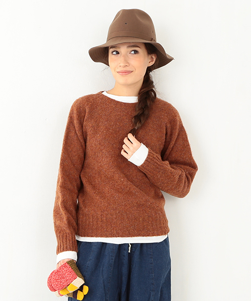 BEAMS BOY(ビームスボーイ)の「Nor’Easterly / シェトランド シャギー クルーニット 14FW(ニット/セーター・レディース・ナチュラル/ブラウン系その他/ピンク/レッド系その他/オレンジ系その他/イエロー系その他/グリーン/ブルー/ネイビー・ONE SIZE)」の1枚目の写真