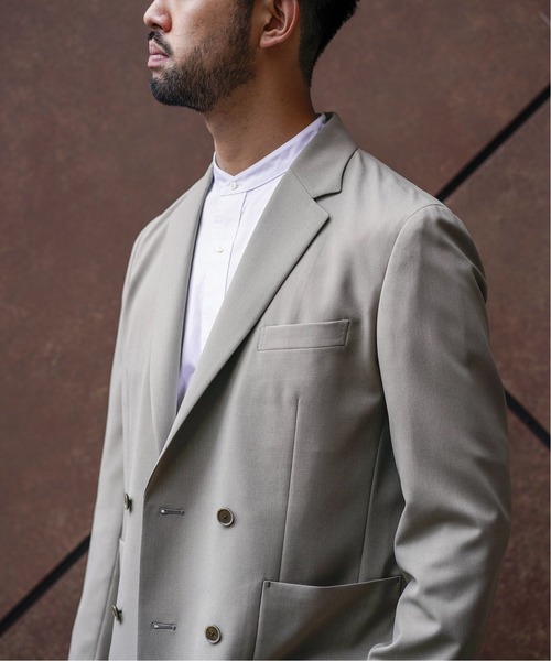 週末限定値下げseya. ダブルブレストリネンウール ジャケット edifice