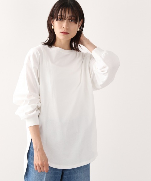LOWRYS FARM(ローリーズファーム)の「USAアソートヘムロンT/LS 894817(Tシャツ/カットソー・レディース・ブラック/ホワイト/カーキ・MEDIUM/LARGE)」の2枚目の写真