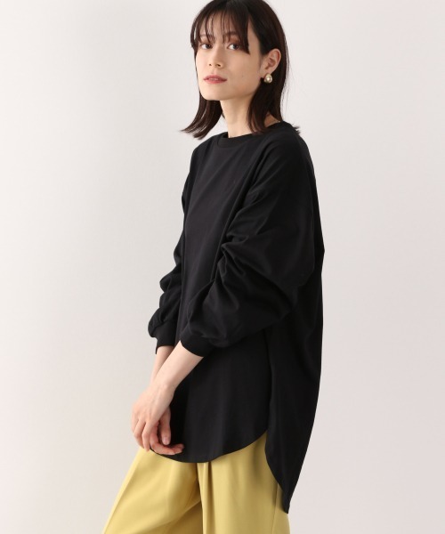 LOWRYS FARM(ローリーズファーム)の「USAアソートヘムロンT/LS 894817(Tシャツ/カットソー・レディース・ブラック/ホワイト/カーキ・MEDIUM/LARGE)」の3枚目の写真