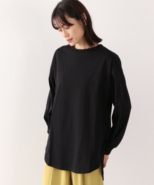 LOWRYS FARM(ローリーズファーム)の「USAアソートヘムロンT/LS 894817(Tシャツ/カットソー・レディース・ブラック/ホワイト/カーキ・MEDIUM/LARGE)」の4枚目の写真