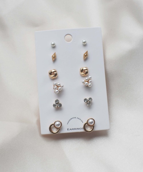 パールピアスセット ◇ネックレス＆ピアスセット◇Pearl＆Moon 天然パール＆三日月