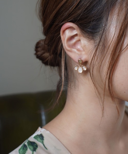 セール】ニュアンスストーン/パール セットピアス（ピアス（両耳
