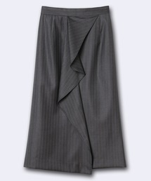 《INEDIT》シルクウールストライプスカート《Loro Piana》