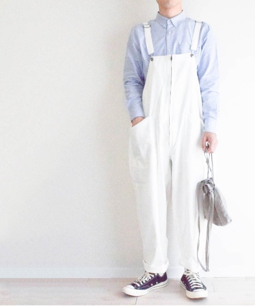 Burner（バーナー）の「【BURNER SELECT】ツイルオーバーオール（サロペット/オーバーオール・メンズ・ホワイト/ブラック/ベージュ/カーキ・L/M）」の5枚目の写真