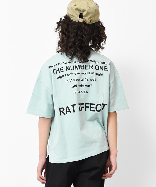 RAT EFFECT（ラットエフェクト）の「バックナロープリントビッグTシャツ（Tシャツ/カットソー・キッズ・ライトグレー/ライトブルー/ブラック/ベージュ/オフホワイト/グリーン・120/130/140/150/160）」の5枚目の写真