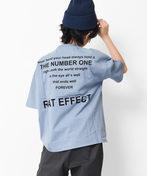 RAT EFFECT（ラットエフェクト）の「バックナロープリントビッグTシャツ（Tシャツ/カットソー・キッズ・ライトグレー/ライトブルー/ブラック/ベージュ/オフホワイト/グリーン・120/130/140/150/160）」の6枚目の写真