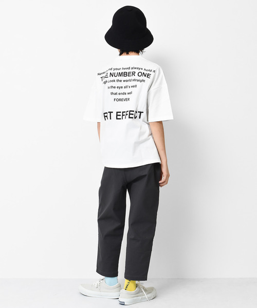 RAT EFFECT（ラットエフェクト）の「バックナロープリントビッグTシャツ（Tシャツ/カットソー・キッズ・ライトグレー/ライトブルー/ブラック/ベージュ/オフホワイト/グリーン・120/130/140/150/160）」の14枚目の写真