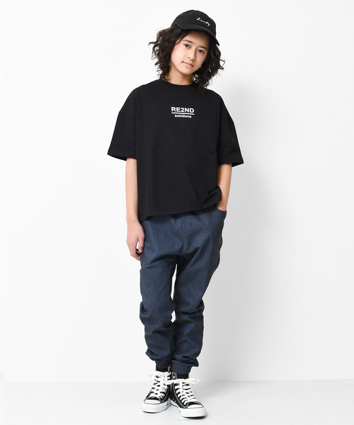 RAT EFFECT（ラットエフェクト）の「バックナロープリントビッグTシャツ（Tシャツ/カットソー・キッズ・ライトグレー/ライトブルー/ブラック/ベージュ/オフホワイト/グリーン・120/130/140/150/160）」の9枚目の写真