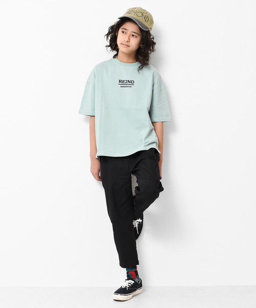 RAT EFFECT（ラットエフェクト）の「バックナロープリントビッグTシャツ（Tシャツ/カットソー・キッズ・ライトグレー/ライトブルー/ブラック/ベージュ/オフホワイト/グリーン・120/130/140/150/160）」の22枚目の写真