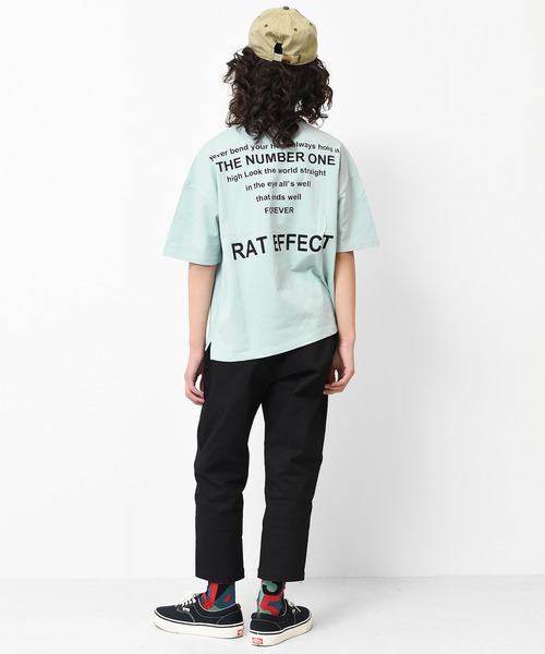 RAT EFFECT（ラットエフェクト）の「バックナロープリントビッグTシャツ（Tシャツ/カットソー・キッズ・ライトグレー/ライトブルー/ブラック/ベージュ/オフホワイト/グリーン・120/130/140/150/160）」の15枚目の写真