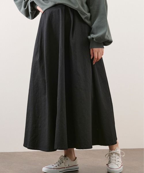 Ambre Neige（アンブルネージュ）の「タックボリュームスカート／【WEB/EC限定商品】（スカート・レディース・ブラック/ベージュ・FREE）」の7枚目の写真