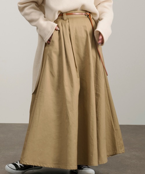 Ambre Neige（アンブルネージュ）の「タックボリュームスカート／【WEB/EC限定商品】（スカート・レディース・ブラック/ベージュ・FREE）」の13枚目の写真