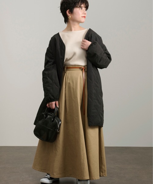 Ambre Neige（アンブルネージュ）の「タックボリュームスカート／【WEB/EC限定商品】（スカート・レディース・ブラック/ベージュ・FREE）」の10枚目の写真