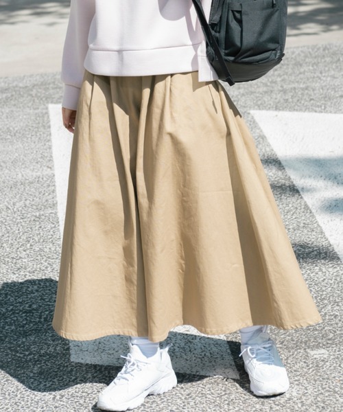 Ambre Neige（アンブルネージュ）の「タックボリュームスカート／【WEB/EC限定商品】（スカート・レディース・ブラック/ベージュ・FREE）」の22枚目の写真